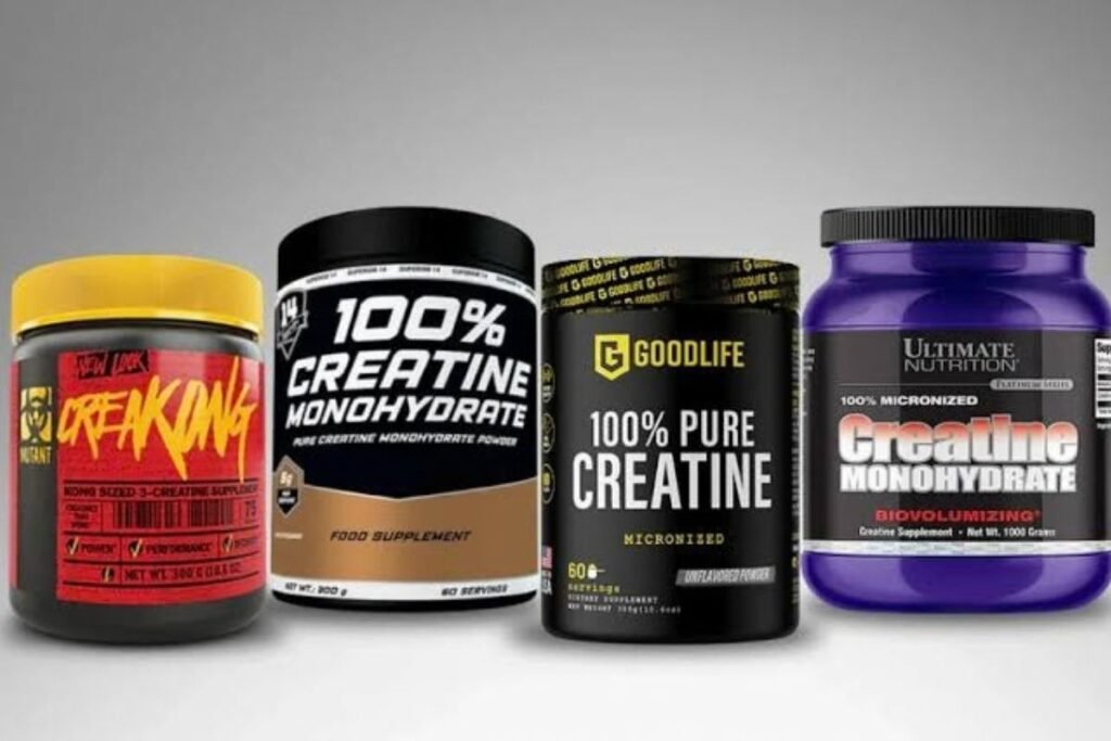 diferentes envases para comparar cuál es la mejor creatina monohidratada