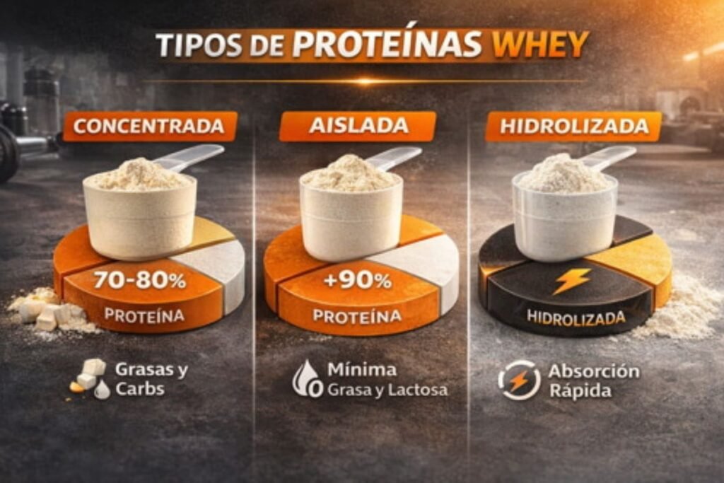 comparación entre proteína whey concentrada aislada e hidrolizada