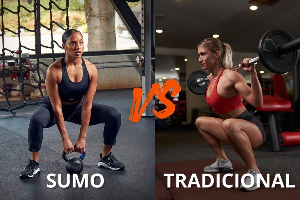 comparación entre sentadilla sumo y sentadilla tradicional