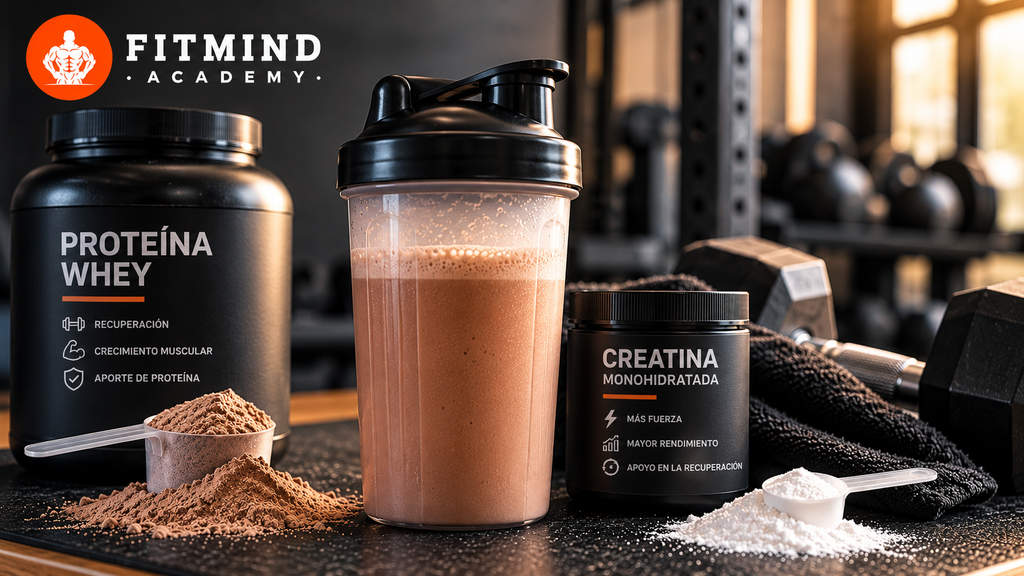 batido de proteína whey con creatina monohidratada después del entrenamiento