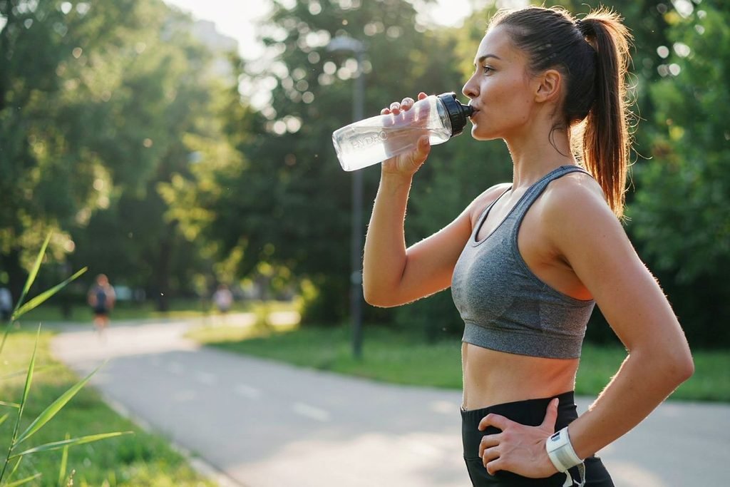 mujer progresando en entrenamiento de fuerza con mancuernas y peso corporal